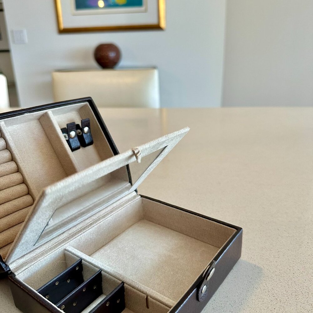 Brown Leather Jewelry Box